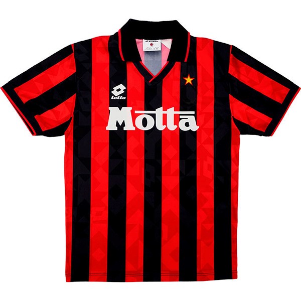 Tailandia Camiseta AC Milan 1ª Retro 1993 1994 Negro Rojo